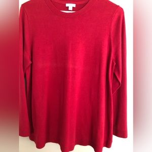 J JILL Colorful Red Comfy Pullover Sweater  Size L